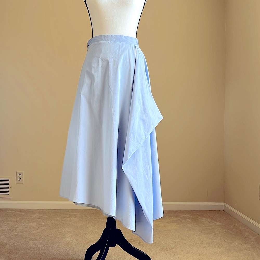 NWOT - Malloni - Asymmetrical Skirt in Baby Blue - IT 44 / US 8